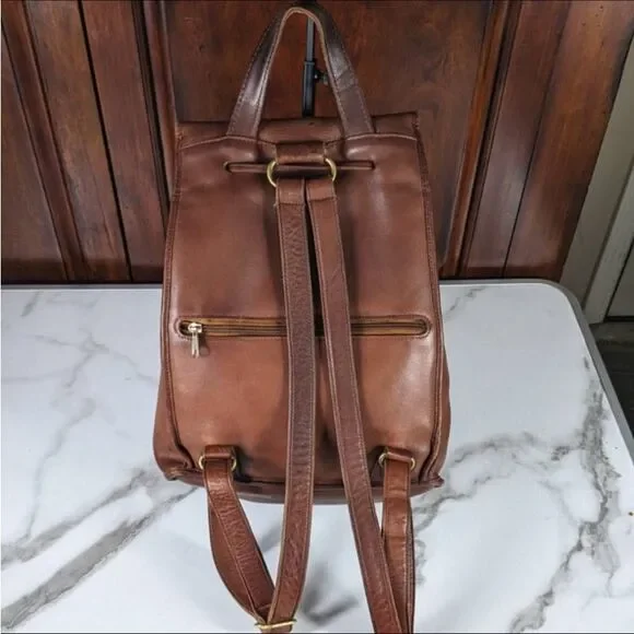 Coach 90s British Tan Leather Rucksack Backpack 9943. - Picture 8 of 12